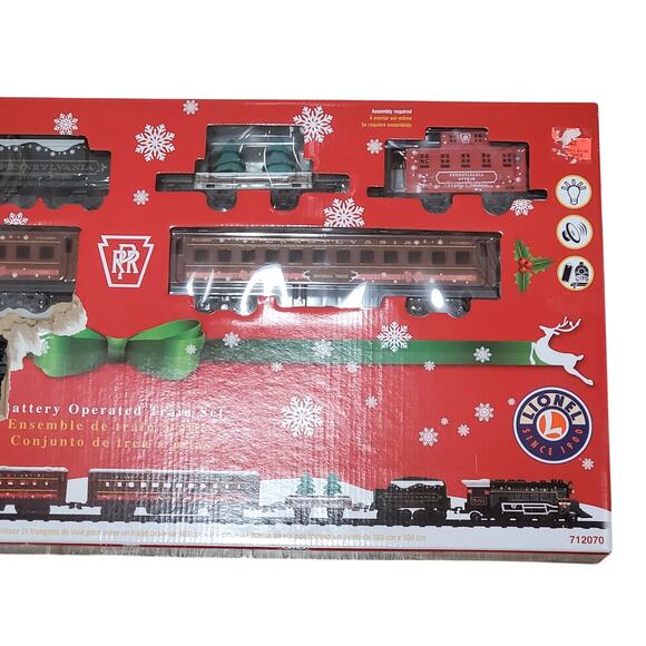 Lionel 37-Piece Christmas Holiday Battery Operated Train Set, Pennsylvania Flyer - Picture 3 of 16
